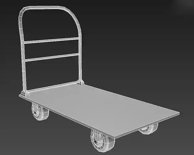 trolley hand truck Low-poly 3D model