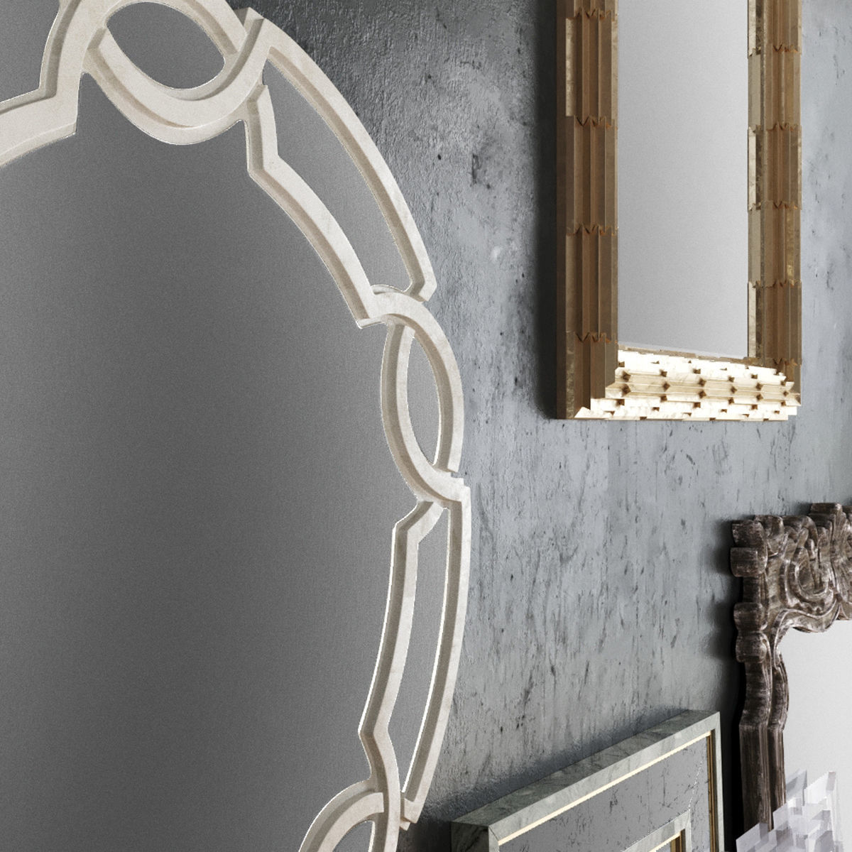 HORCHOW Mirrors Set 02 3D model_2