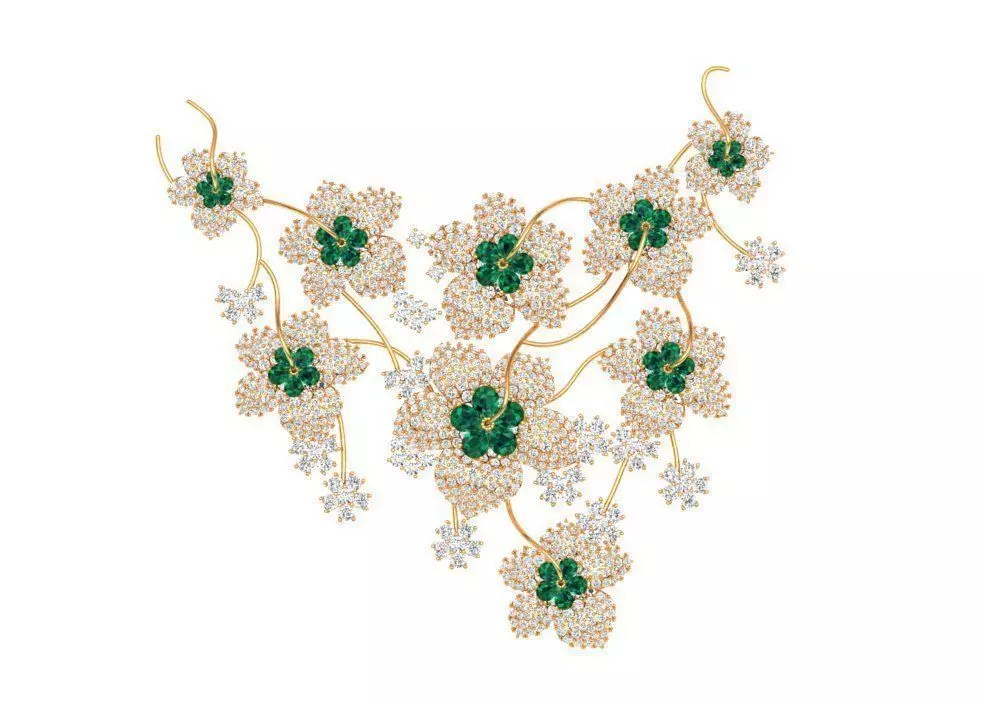 Necklace Flower Free 3D print model