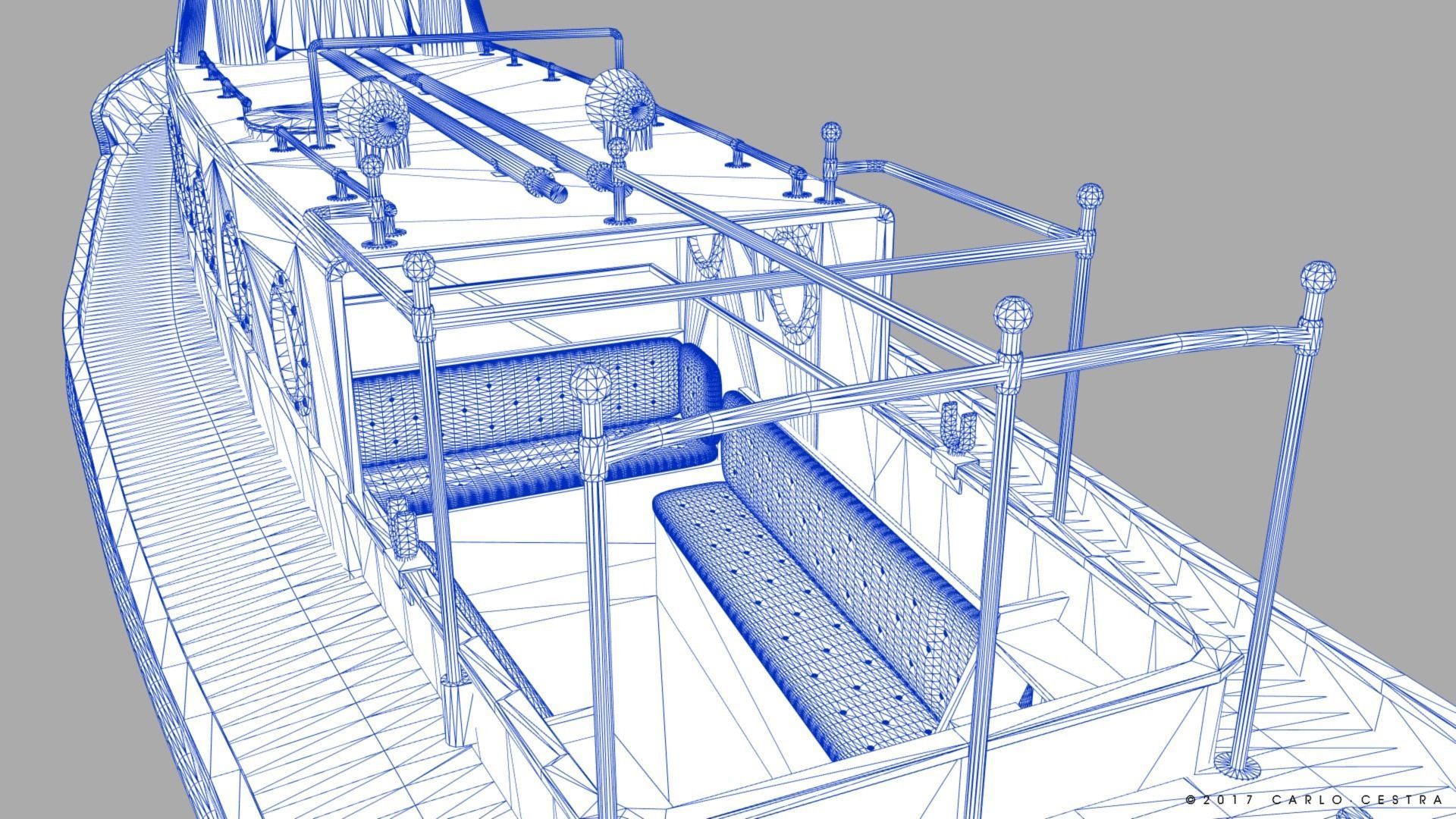 Motorboat WW2 Italian Navy Low-poly 3D model_35