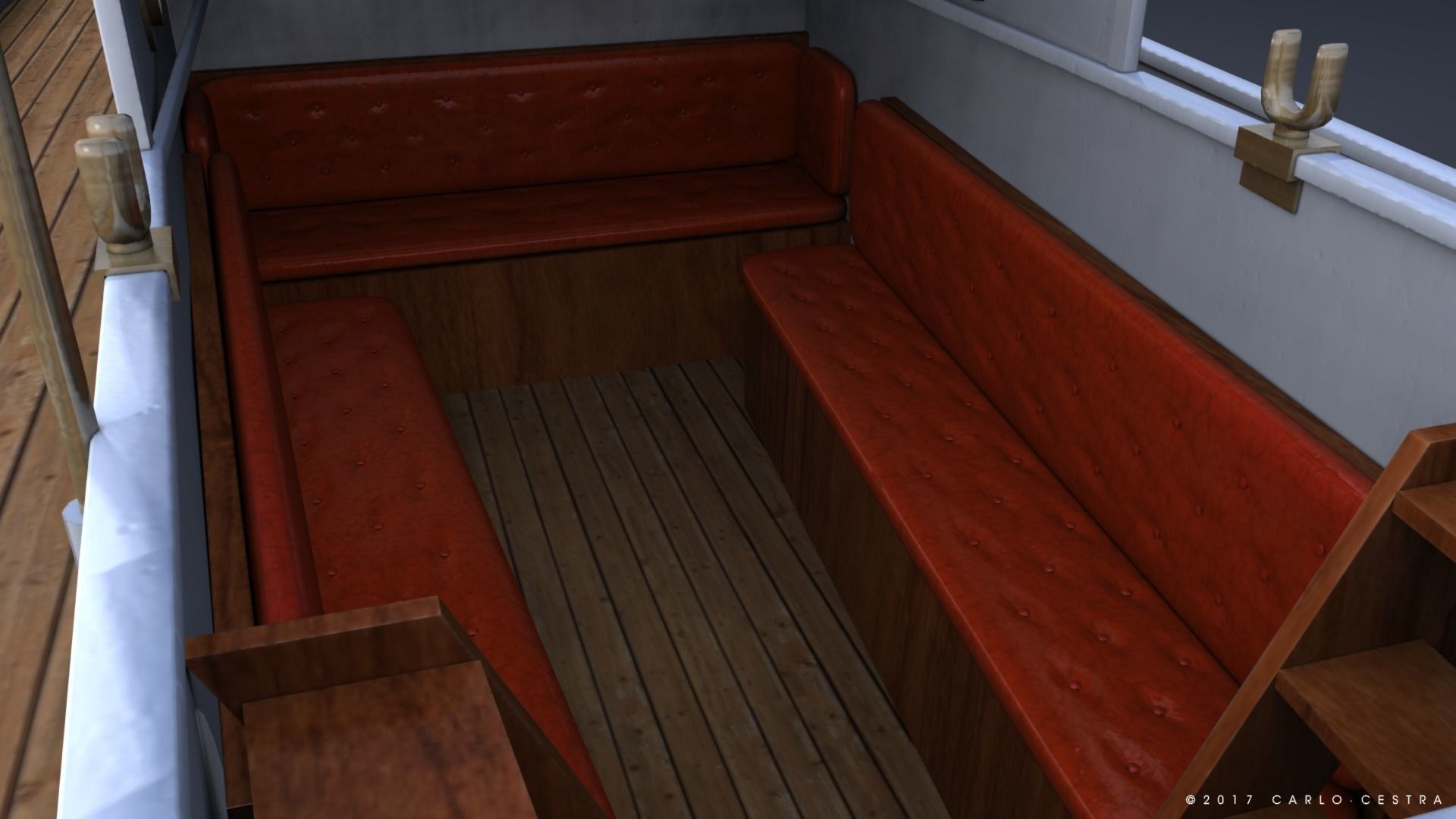 Motorboat WW2 Italian Navy Low-poly 3D model_11