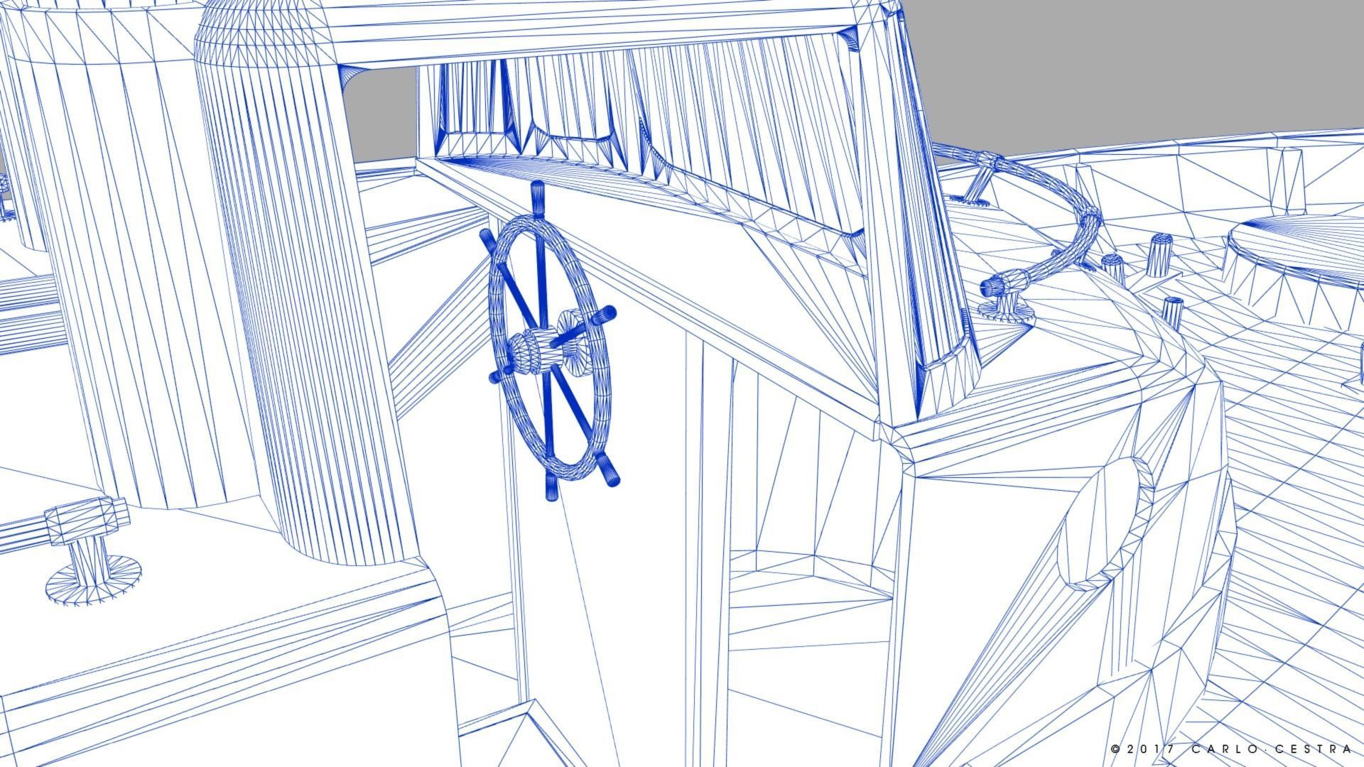 Motorboat WW2 Italian Navy Low-poly 3D model_30