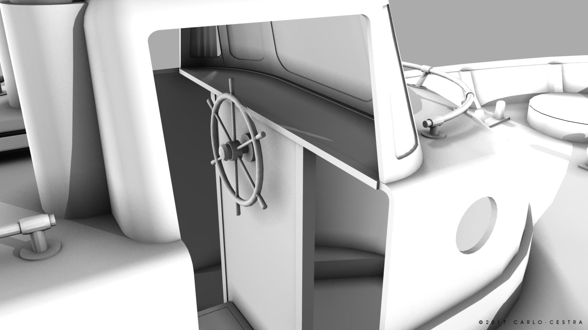 Motorboat WW2 Italian Navy Low-poly 3D model_17