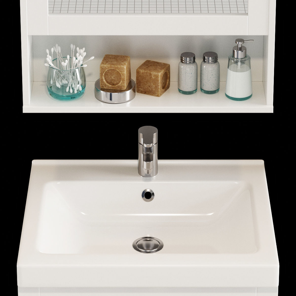 Bathroom Set toilet 3D model_1