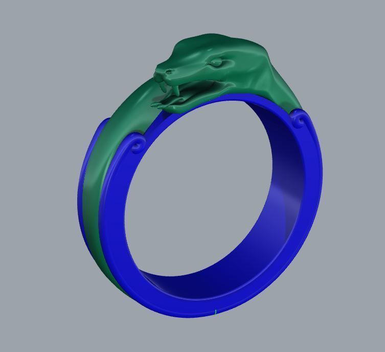 Ring snake 3D print model_1