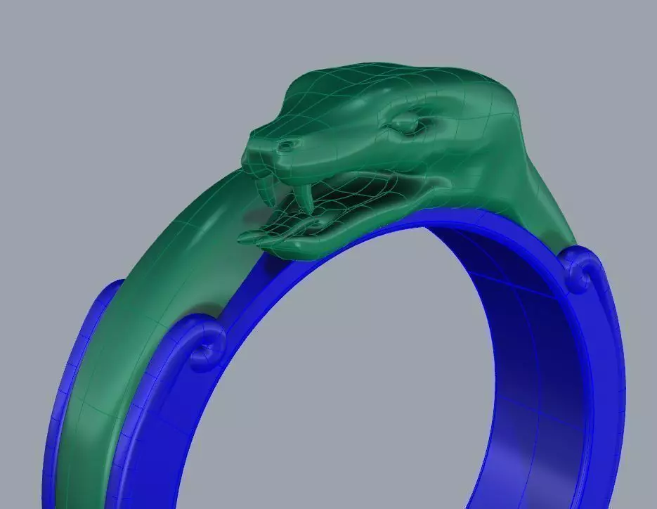 Ring snake 3D print model_0