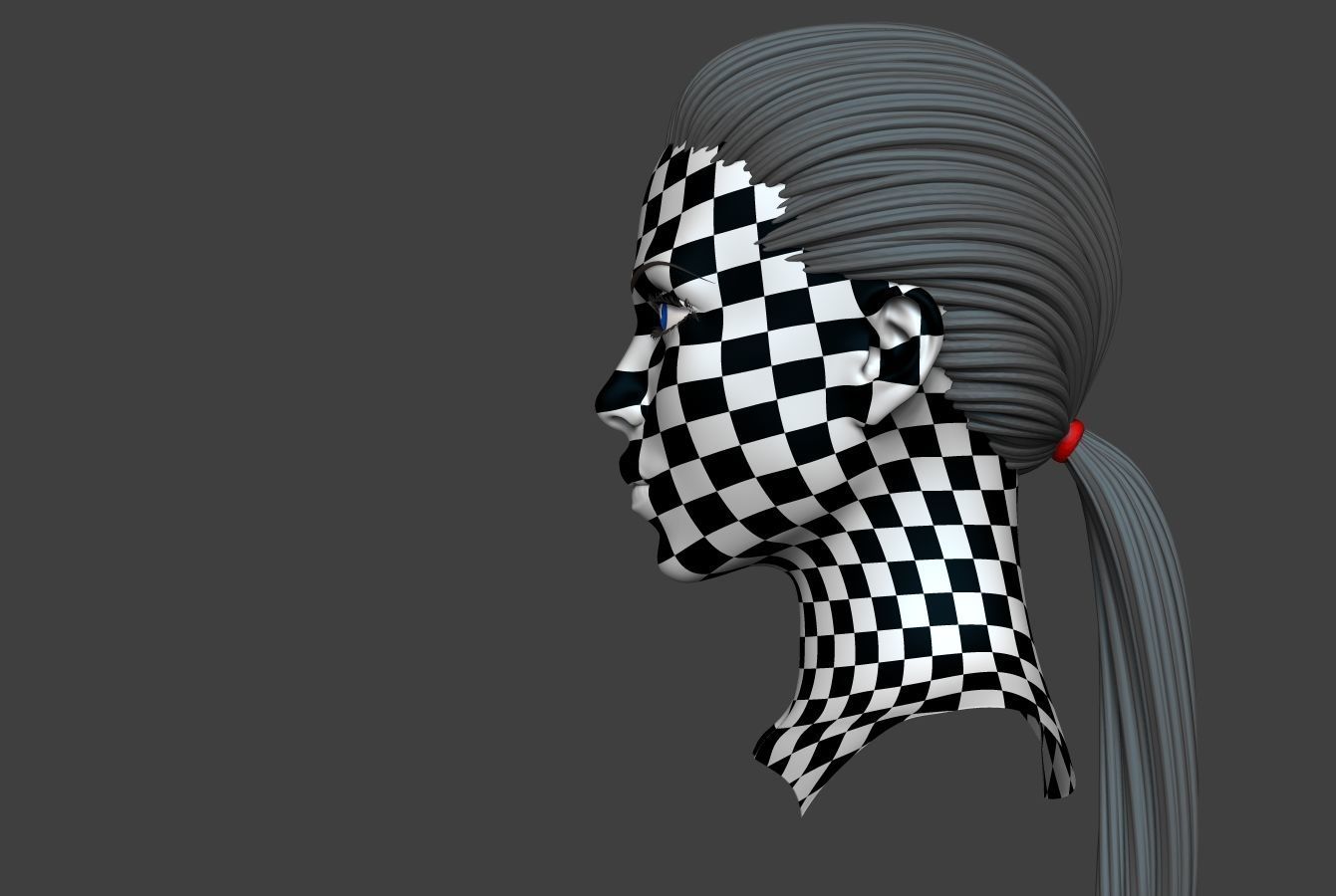 Female Bust Low-poly 3D model_8