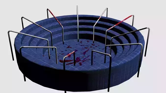 Poolblood Pattern Swimming Pool -Blood Stained- free VR / AR / low-poly 3D model | CGTrader