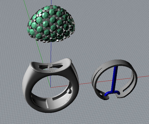 Fashion berry jewelry printable engagement diamond ring 3D print model_5