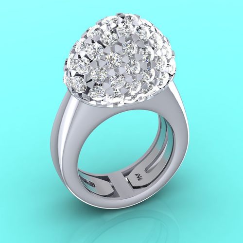 Fashion berry jewelry printable engagement diamond ring 3D print model