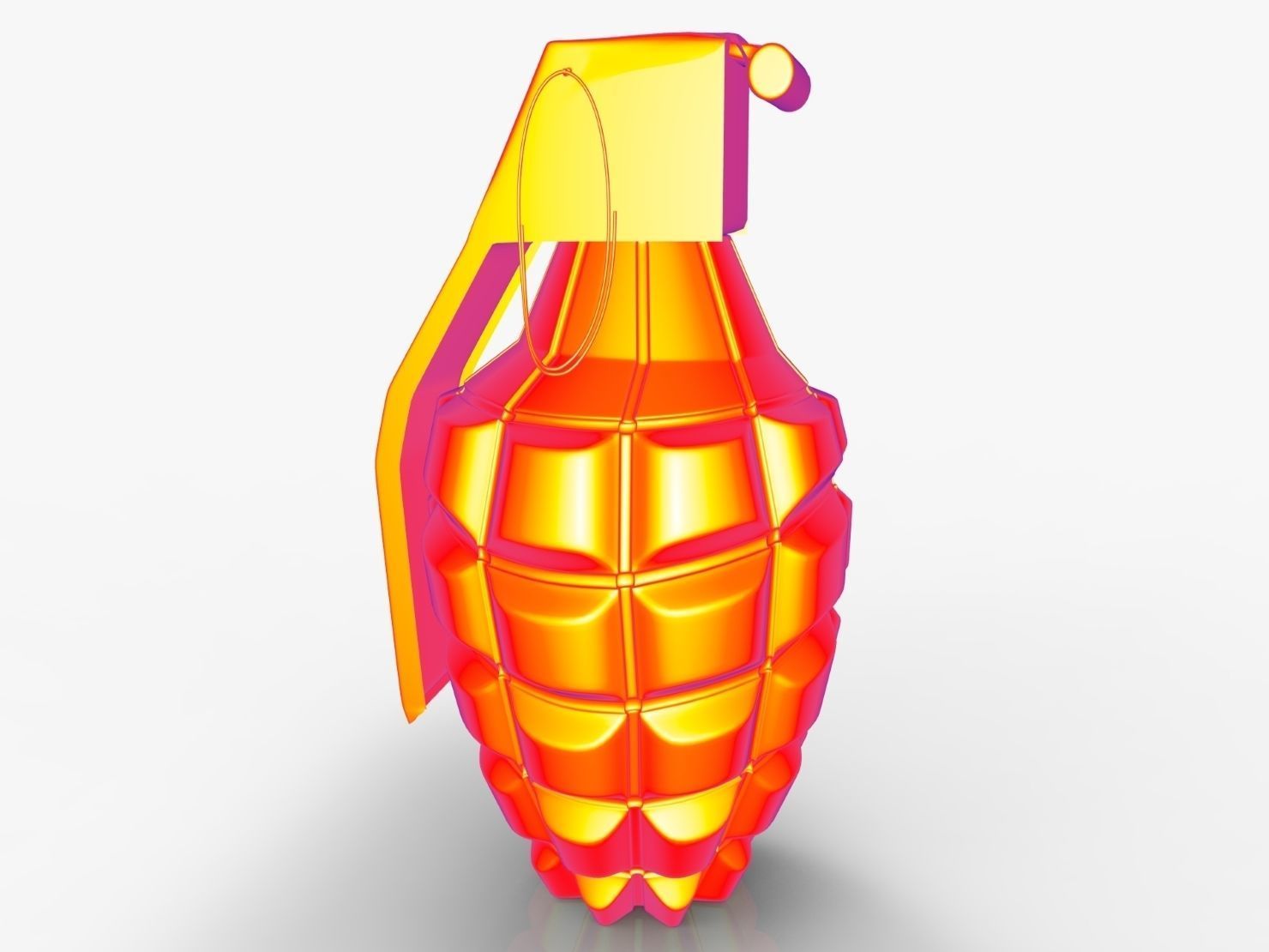 Hand Grenade MK 3D model_8