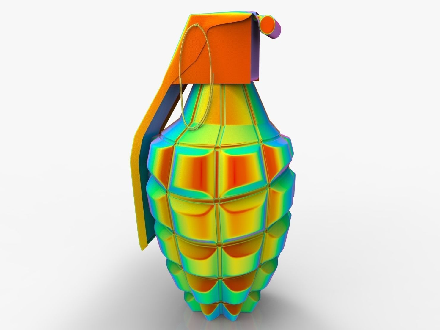 Hand Grenade MK 3D model_10