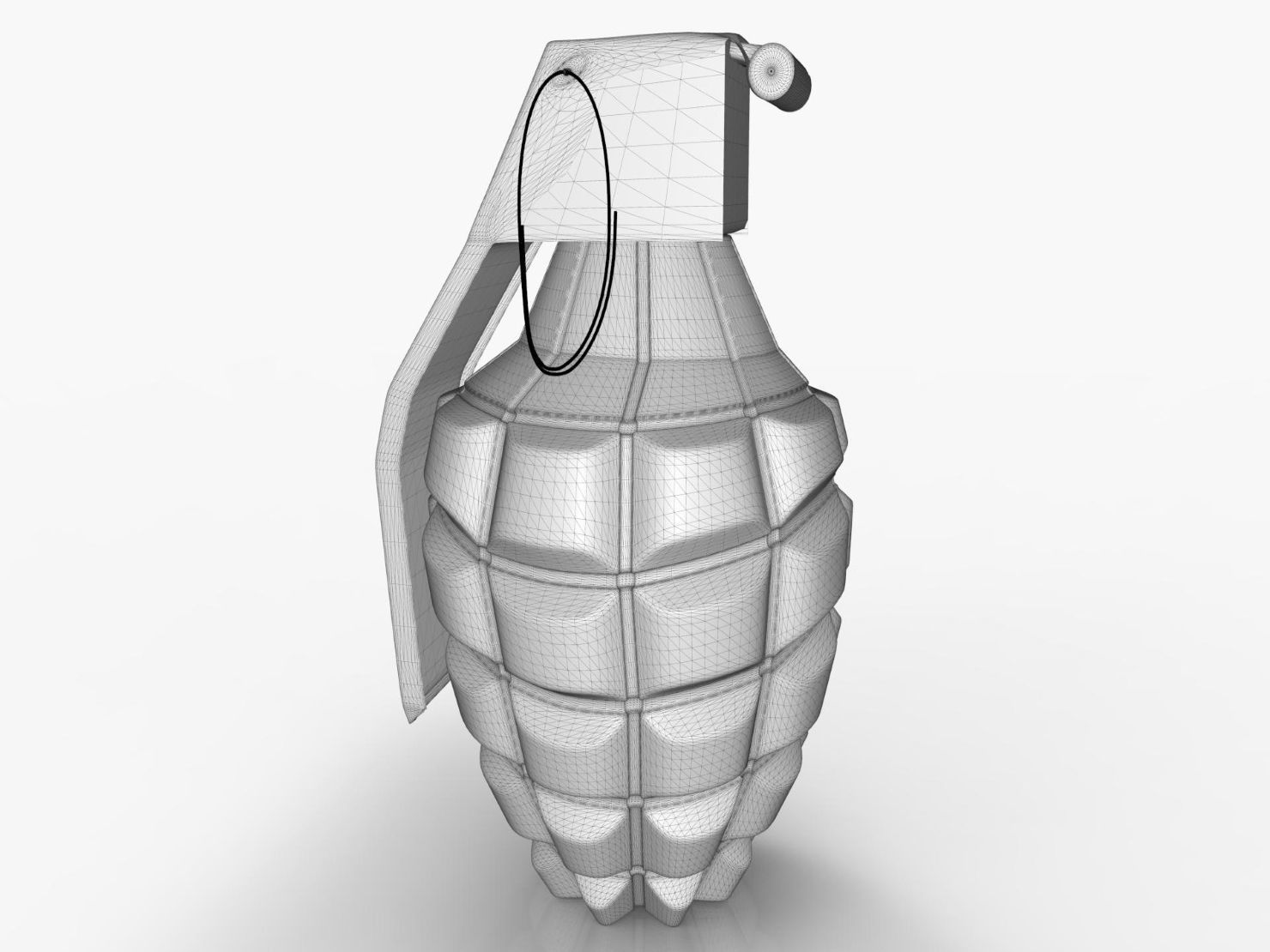 Hand Grenade MK 3D model_9