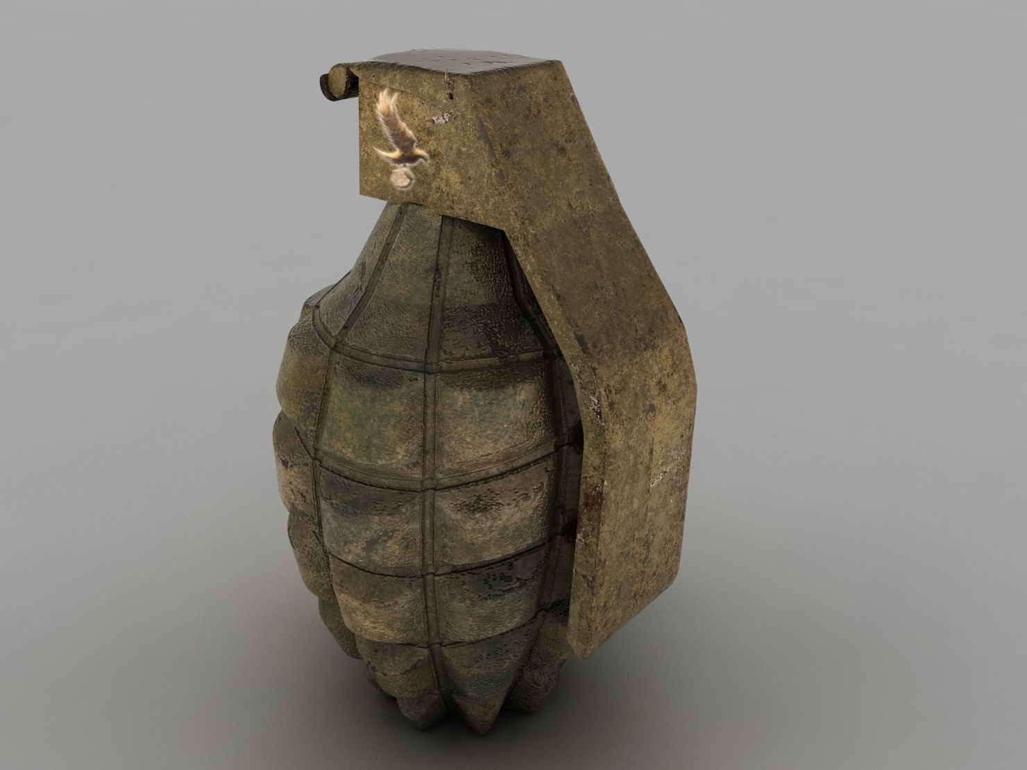 Hand Grenade MK 3D model_2