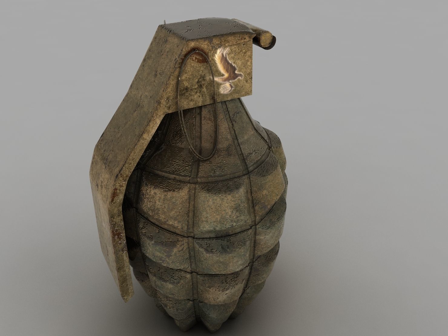 Hand Grenade MK 3D model_5