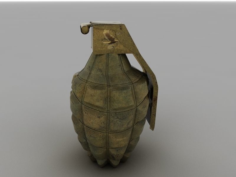 Hand Grenade MK 3D model_6