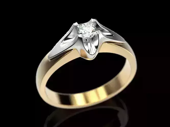 Engagement ring 14 3D print model