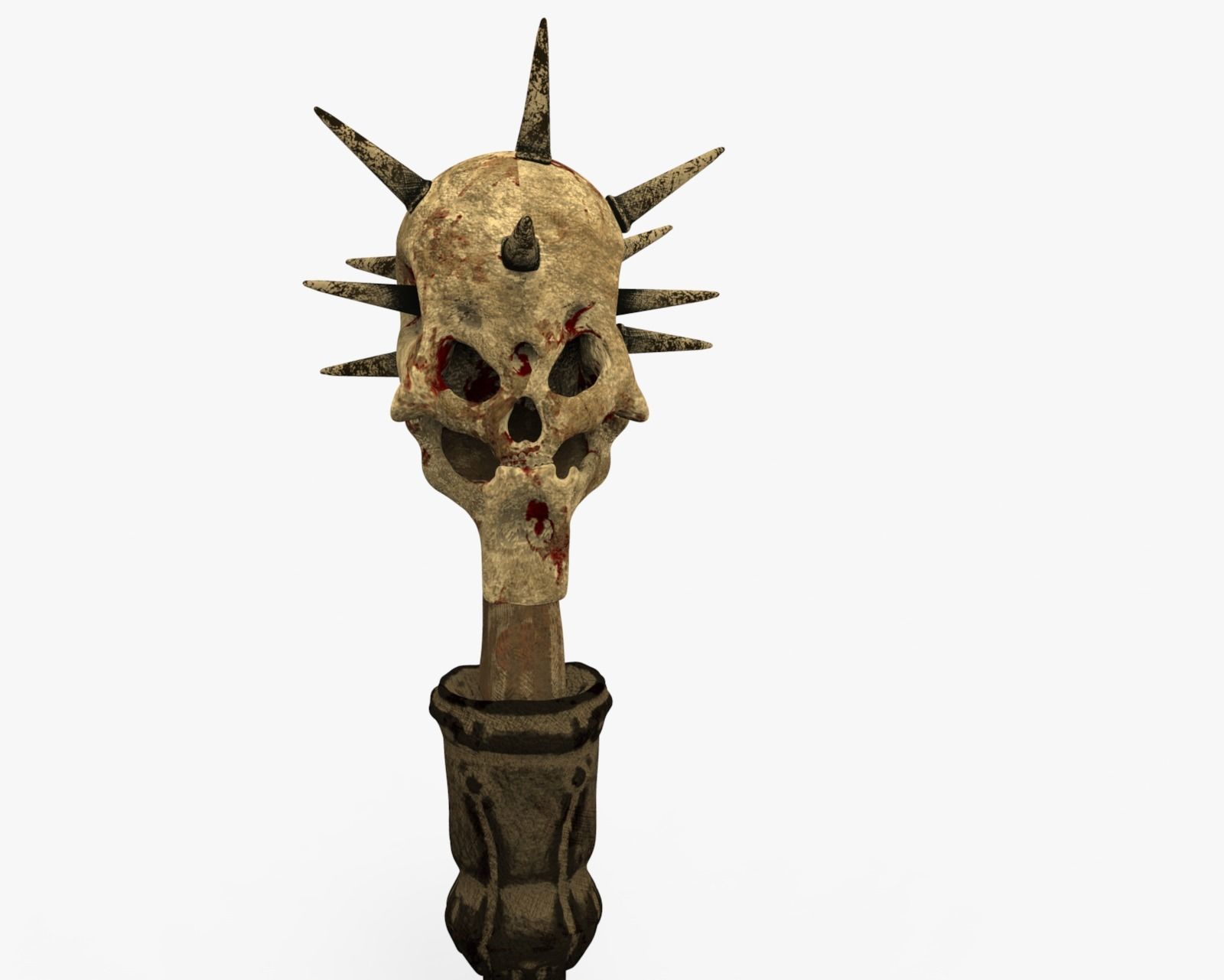 Mace Skull High Quality 3D model_6
