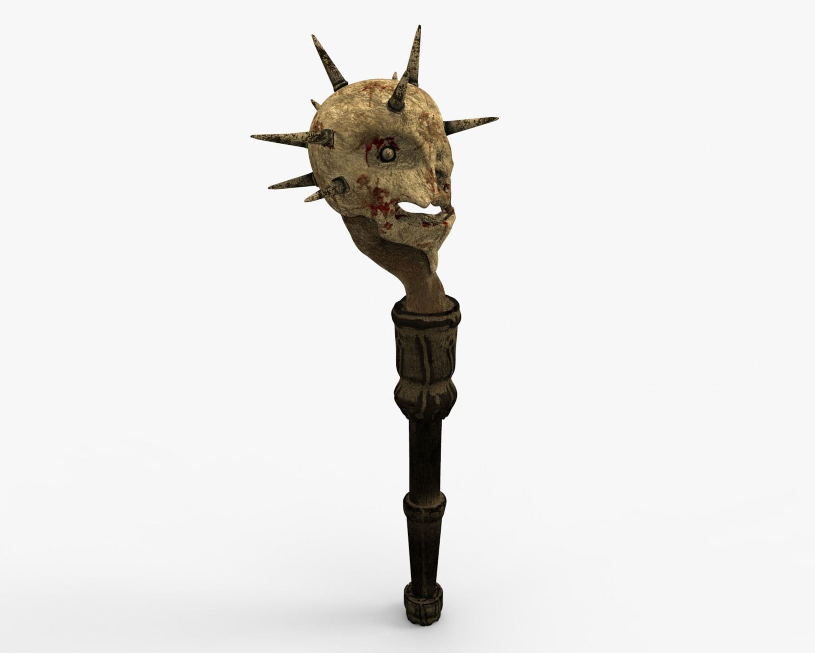 Mace Skull High Quality 3D model_1