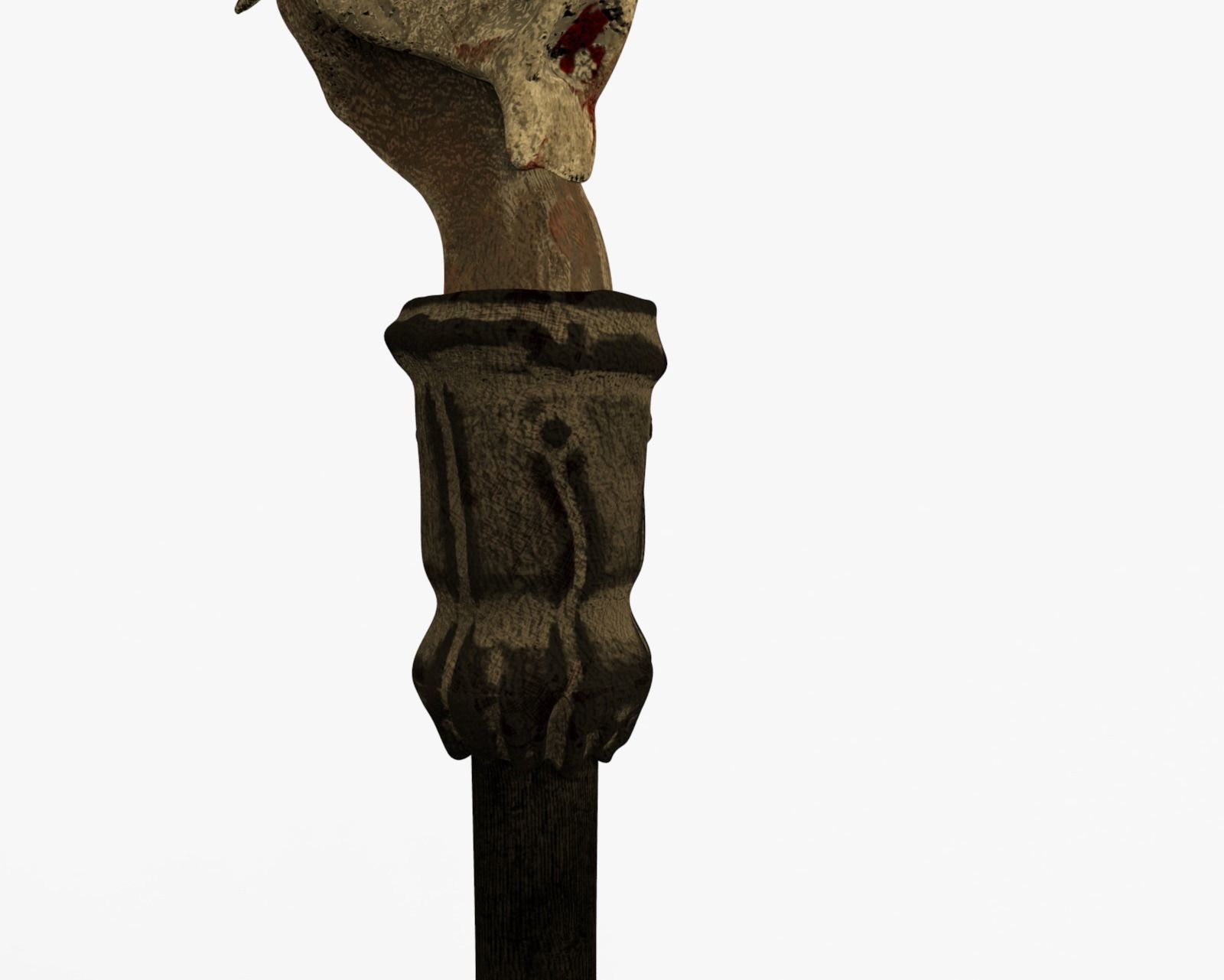 Mace Skull High Quality 3D model_3