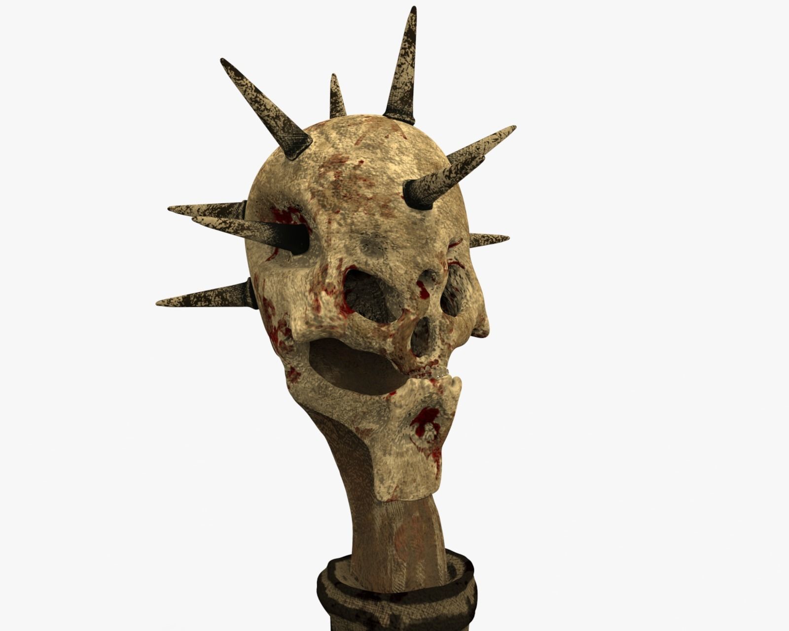 Mace Skull High Quality 3D model_4