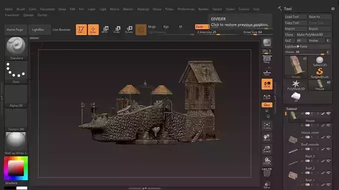 Medieval Stone Bridge High Poly 3D model