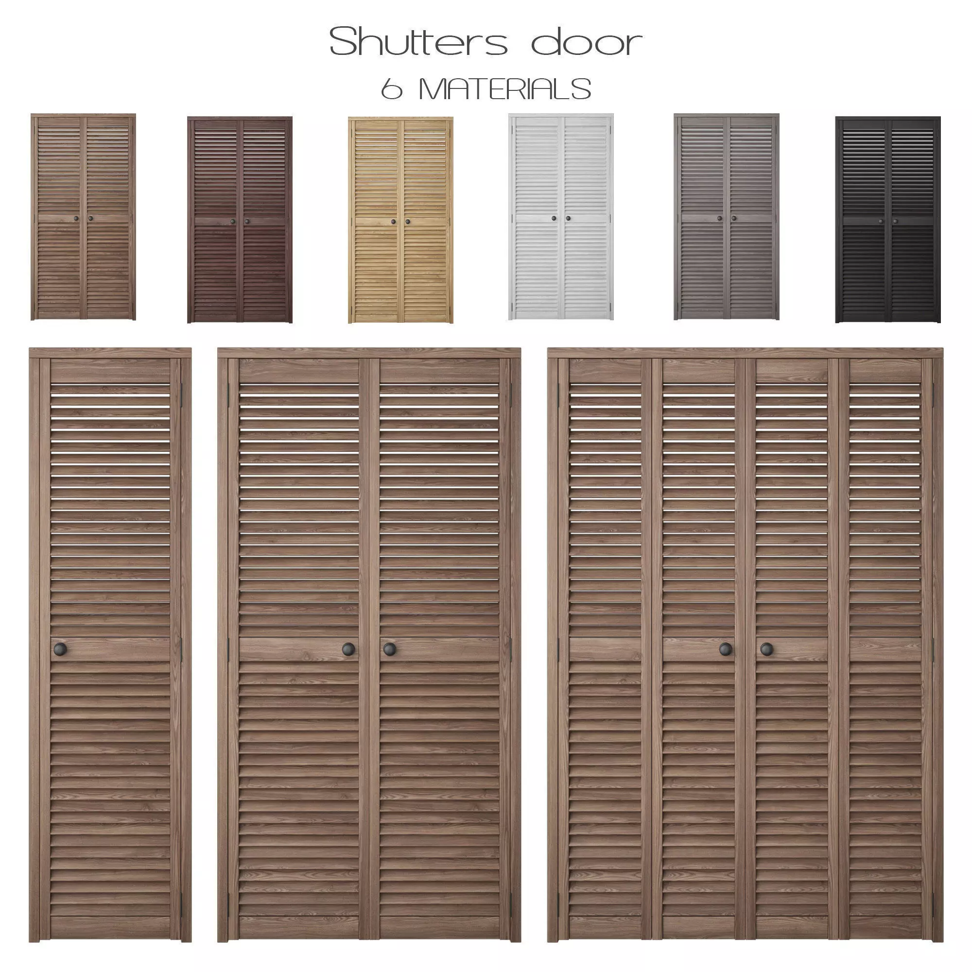 Shutters Door 3D model_0