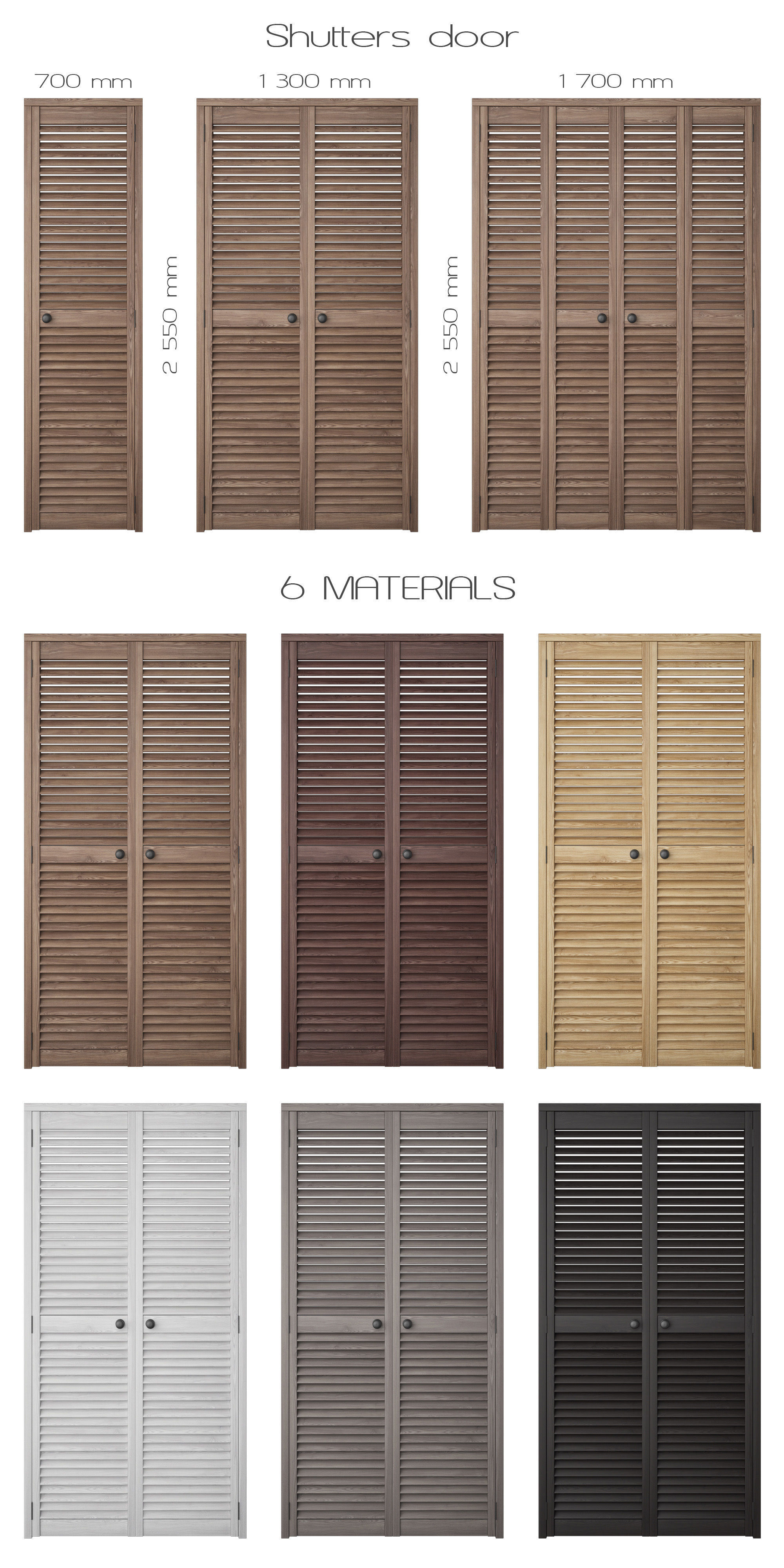 Shutters Door 3D model_1