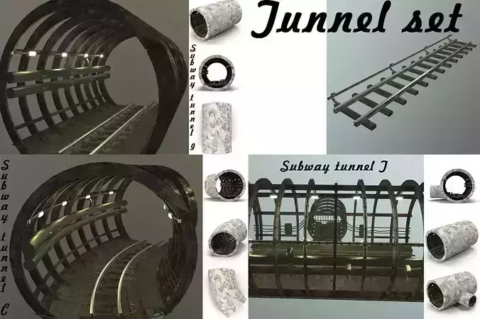 Subway tunnel set
