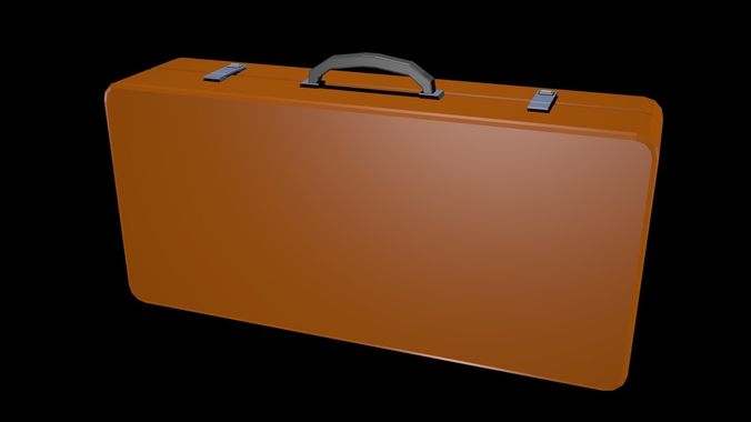 Low poly suitcase Low-poly 3D model