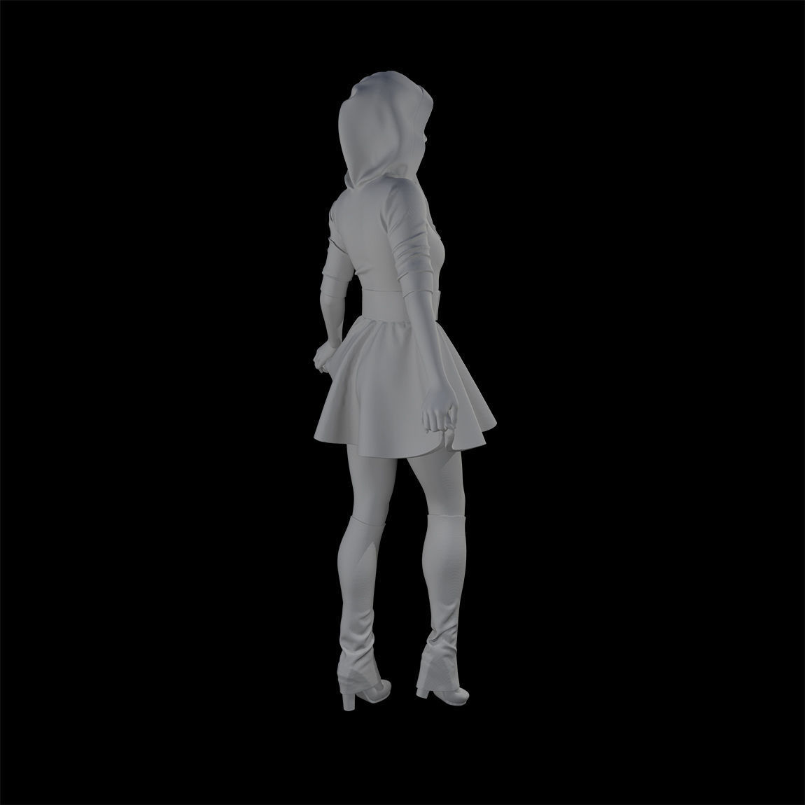 Santa girl cute 3D print model_33