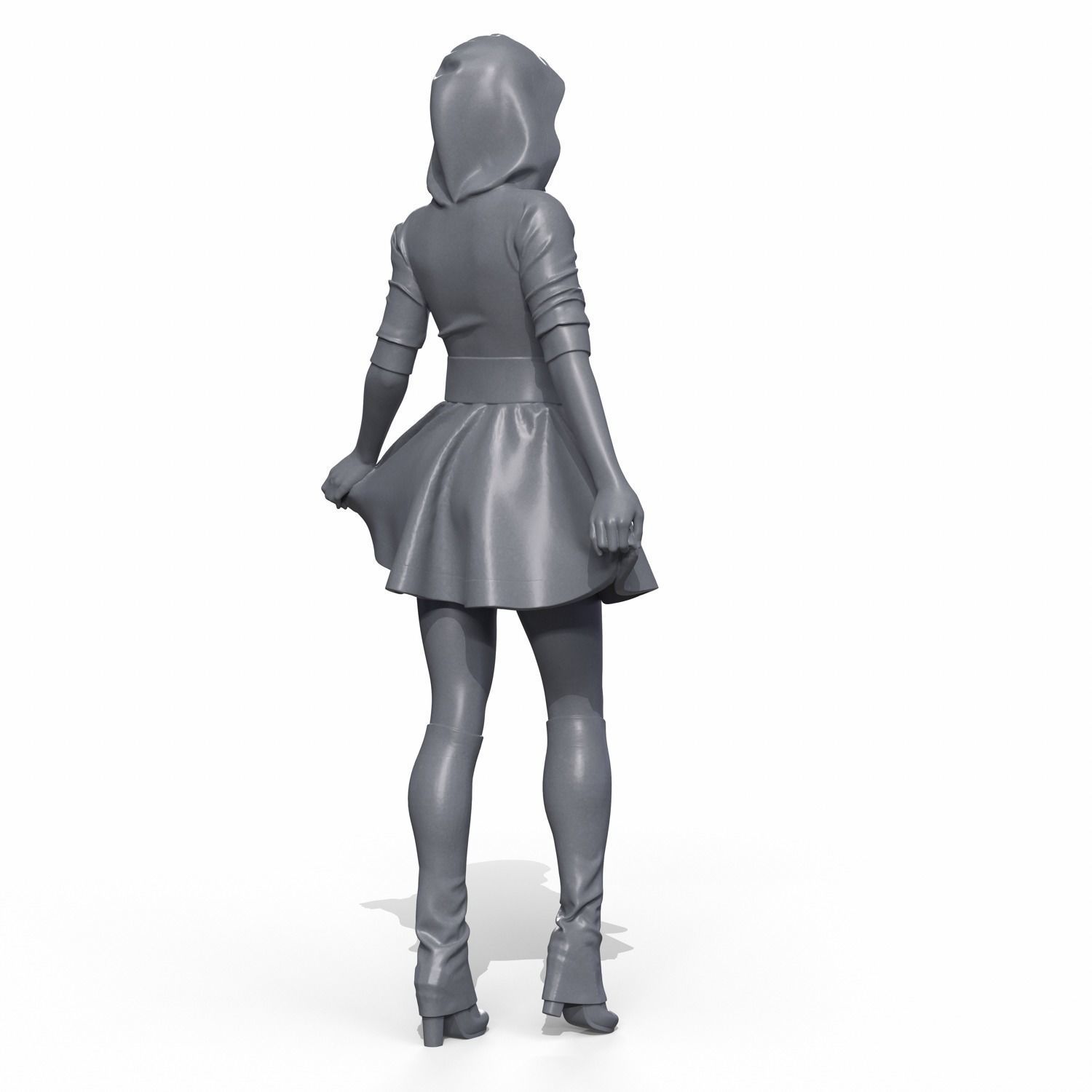Santa girl cute 3D print model_7