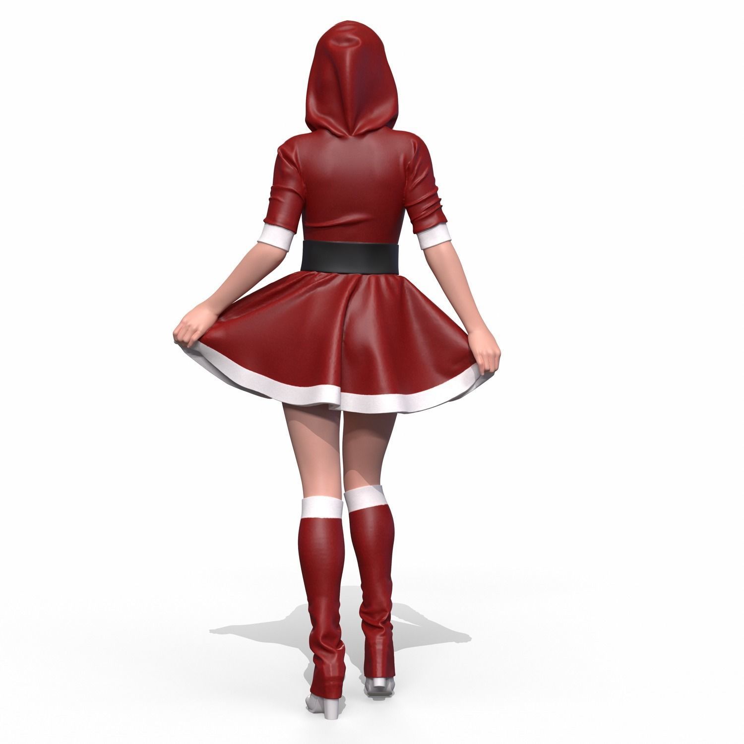Santa girl cute 3D print model_8