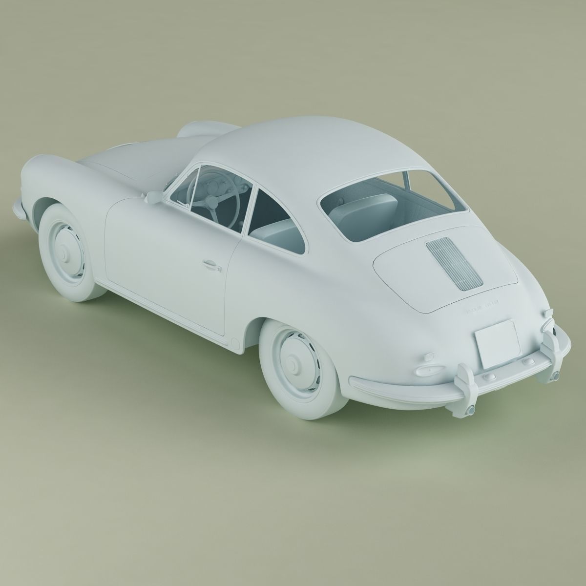 Porsche 356B Coupe 3D model_12
