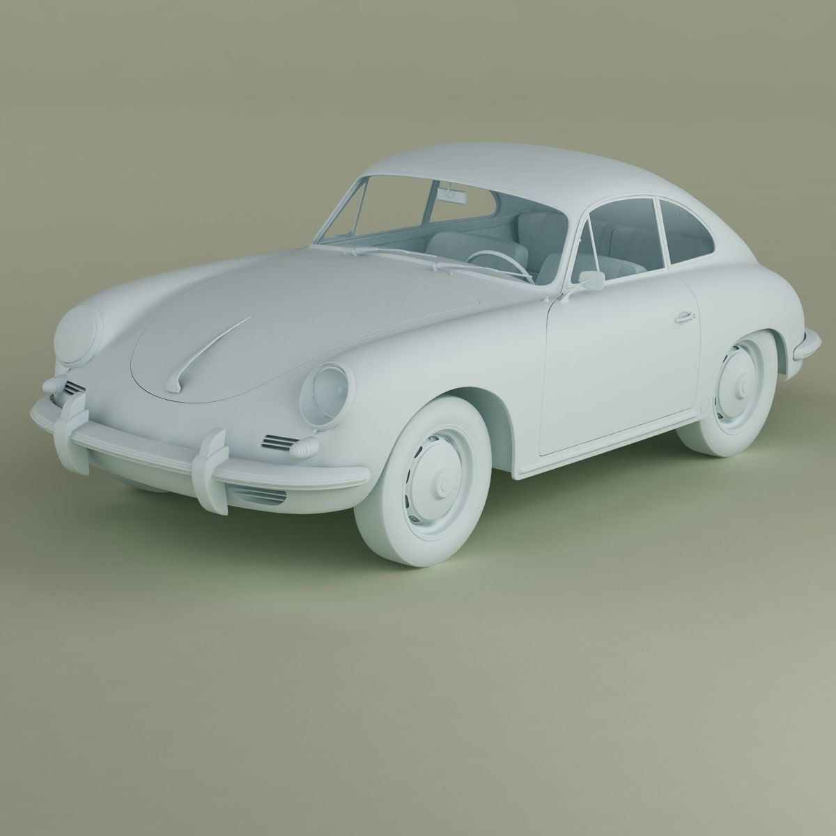 Porsche 356B Coupe 3D model_10