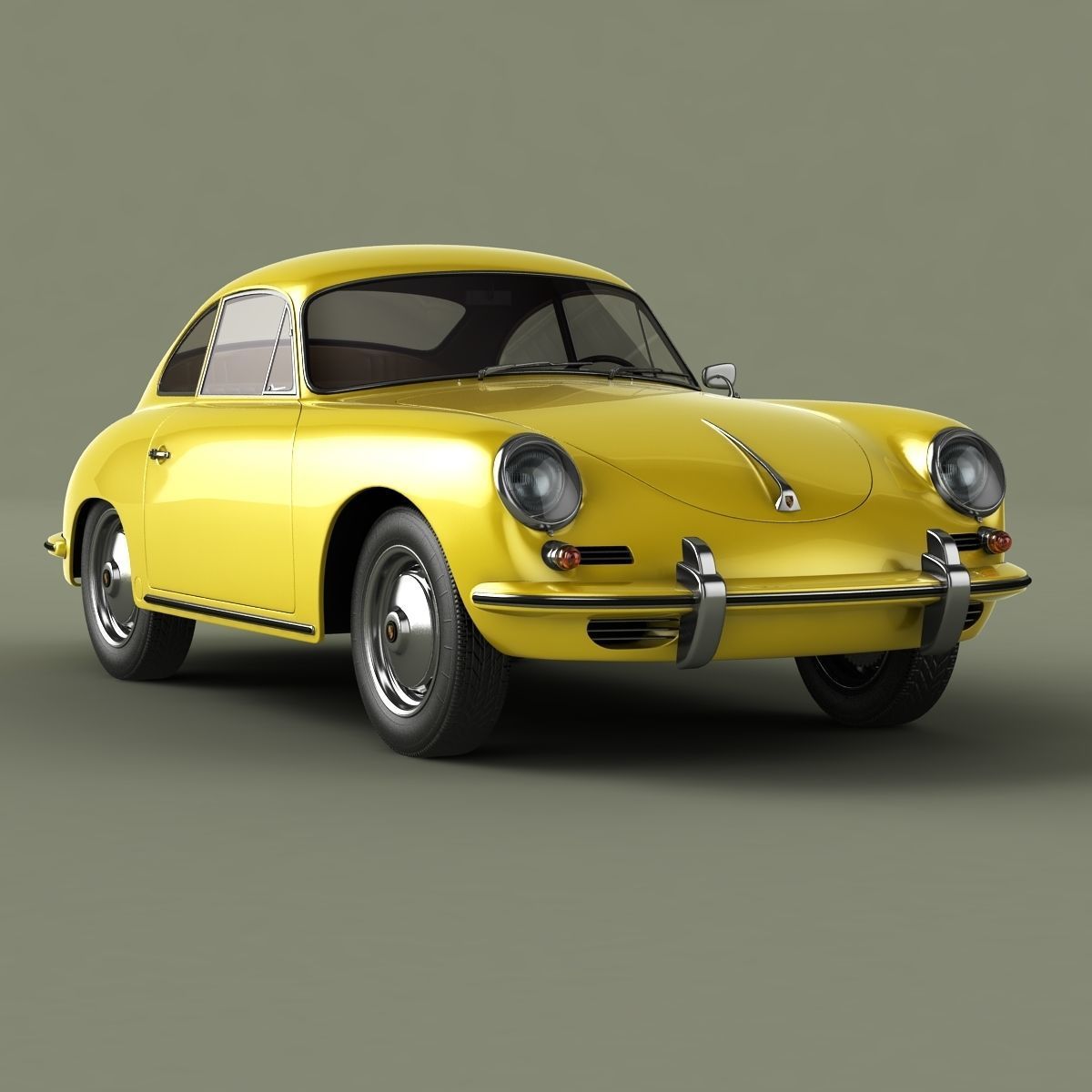 Porsche 356B Coupe 3D model_9