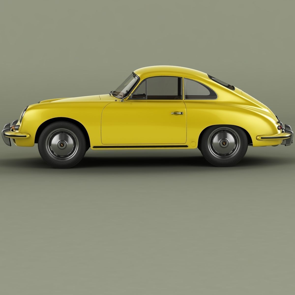 Porsche 356B Coupe 3D model_1