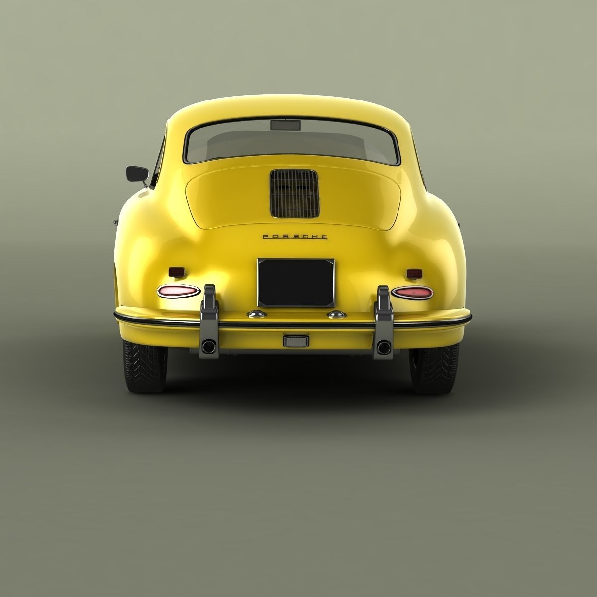 Porsche 356B Coupe 3D model_3