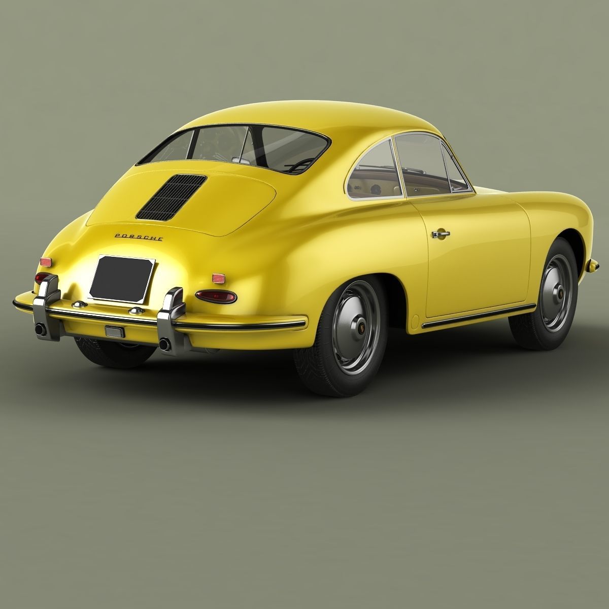 Porsche 356B Coupe 3D model_2