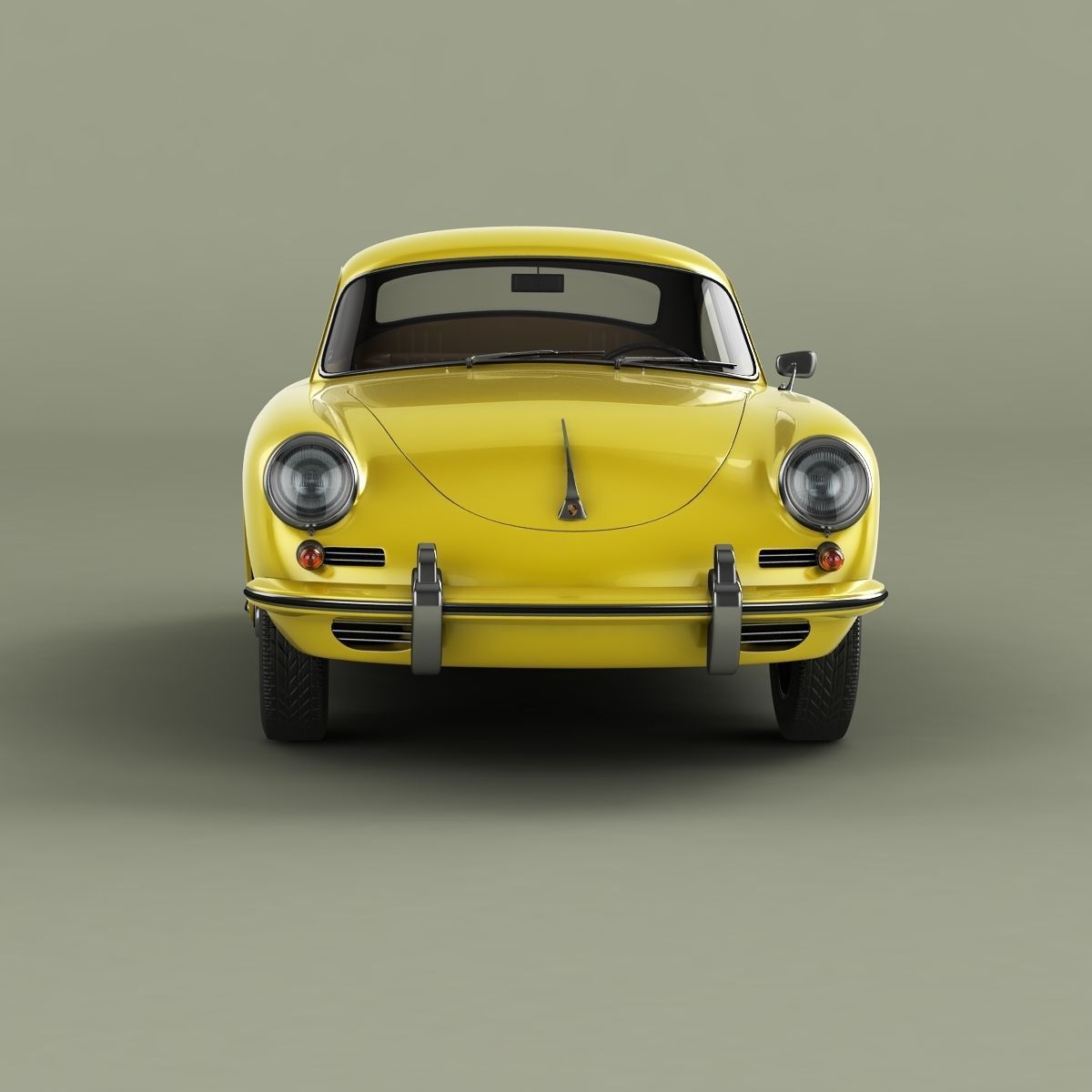Porsche 356B Coupe 3D model_4
