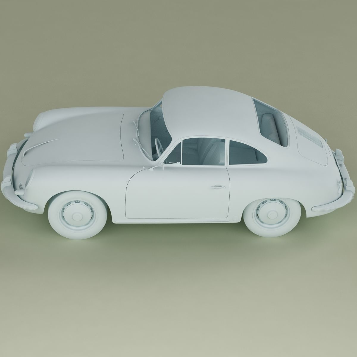 Porsche 356B Coupe 3D model_11