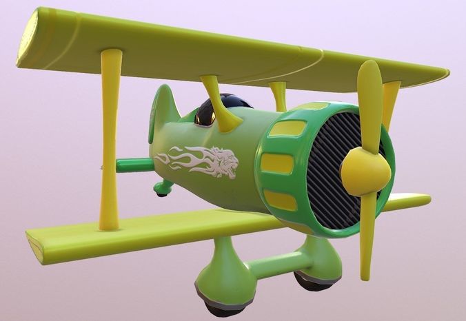 Fantasy Airplane Low-poly 3D model