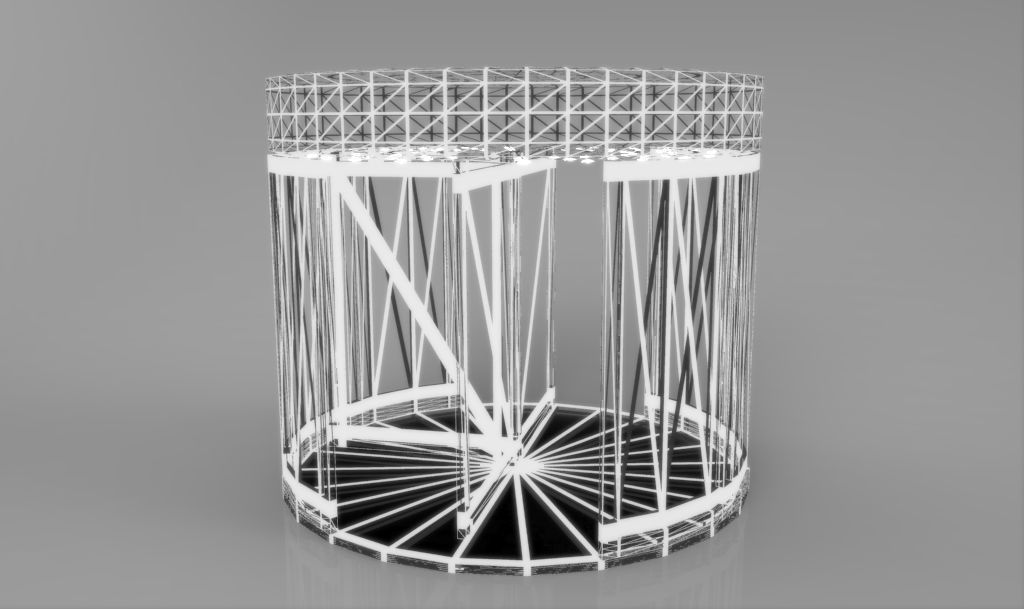 Revolving Door Low-poly 3D model_8