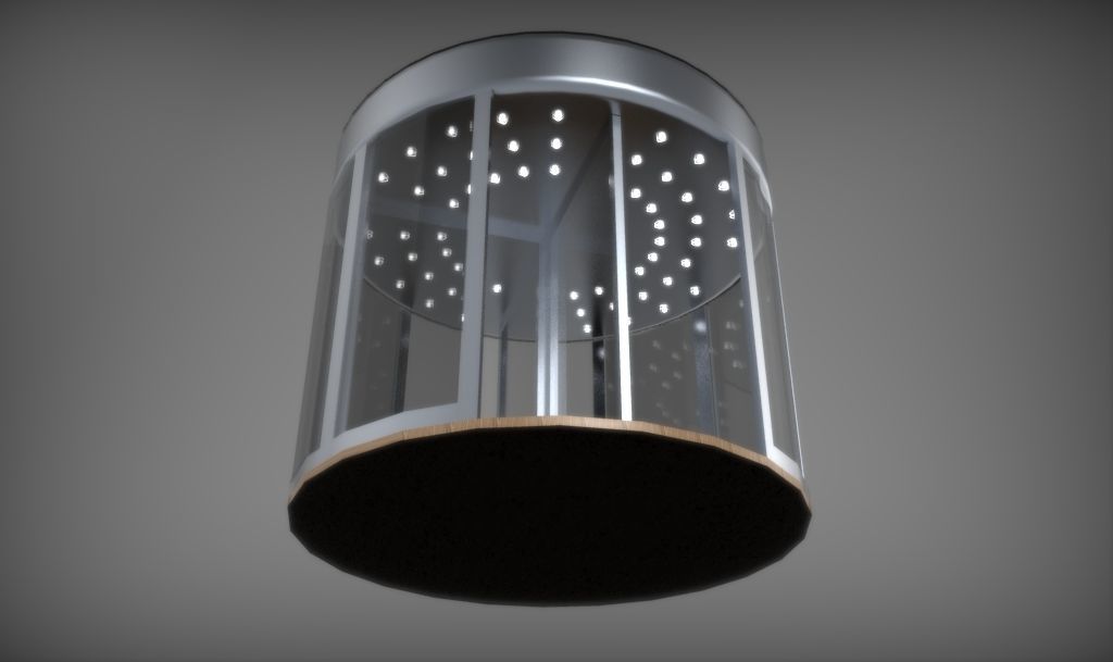 Revolving Door Low-poly 3D model_6