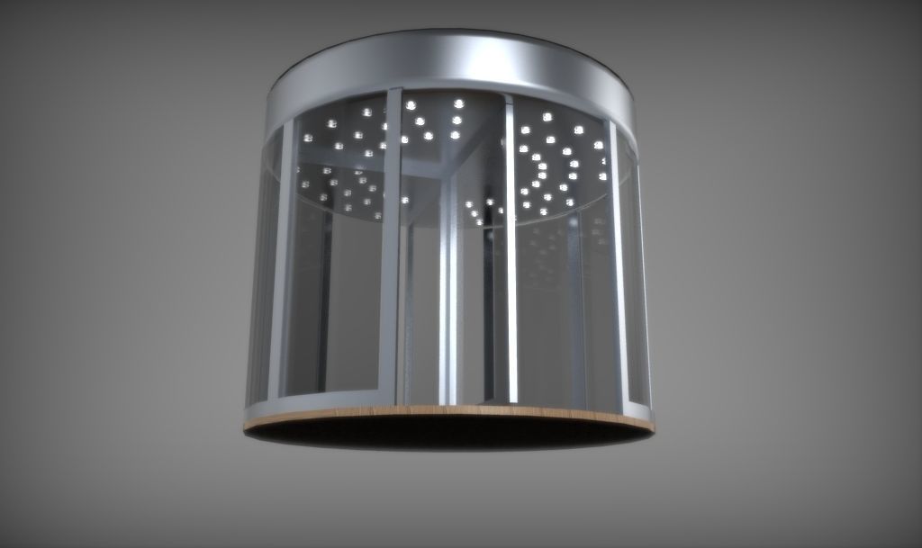 Revolving Door Low-poly 3D model_3