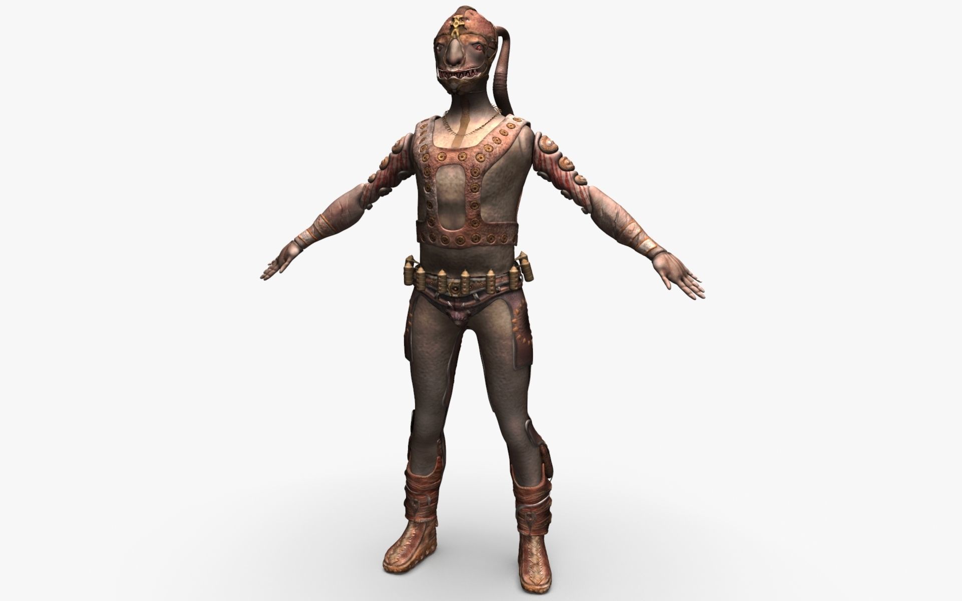 Soldier Game Character High poly 3D model_4