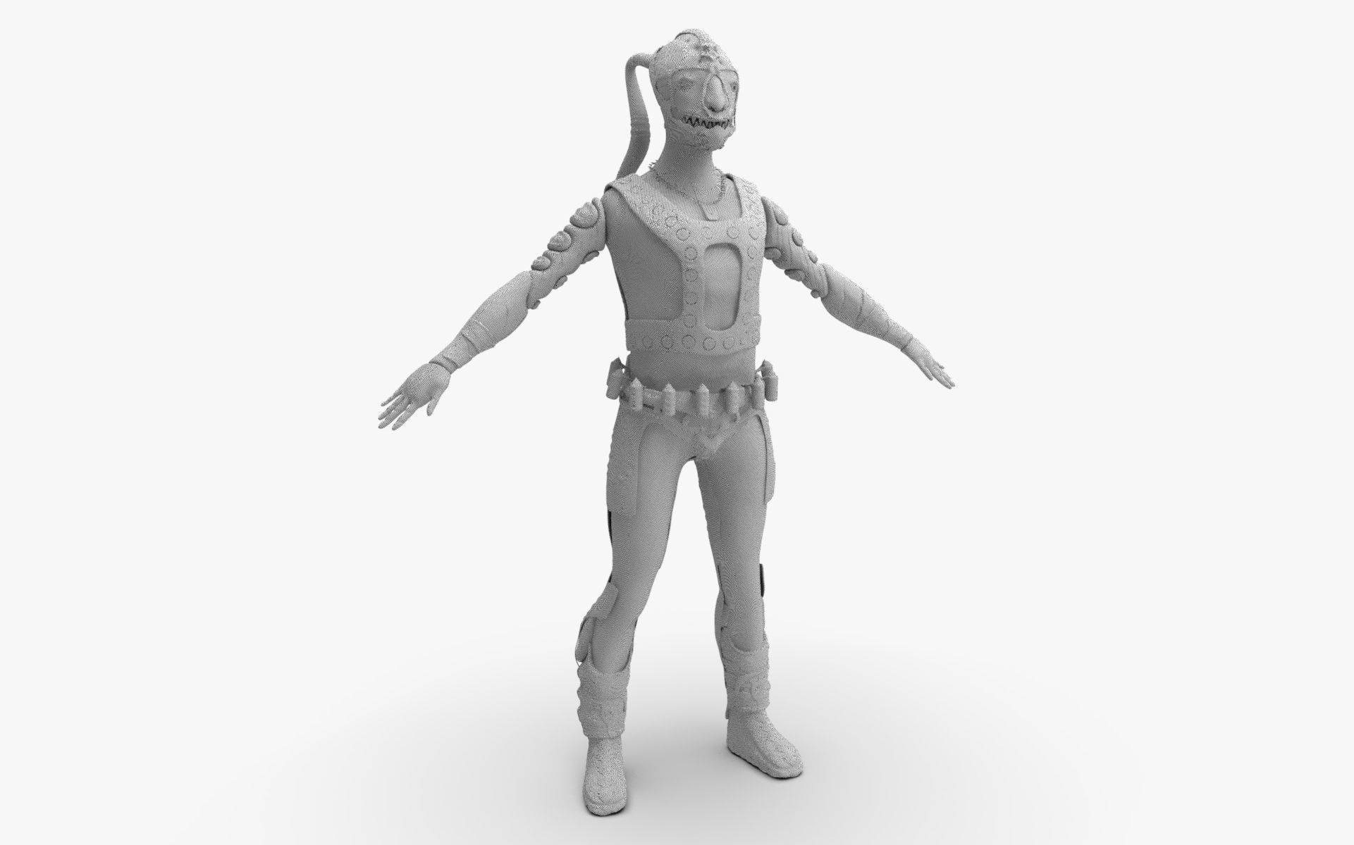 Soldier Game Character High poly 3D model_15