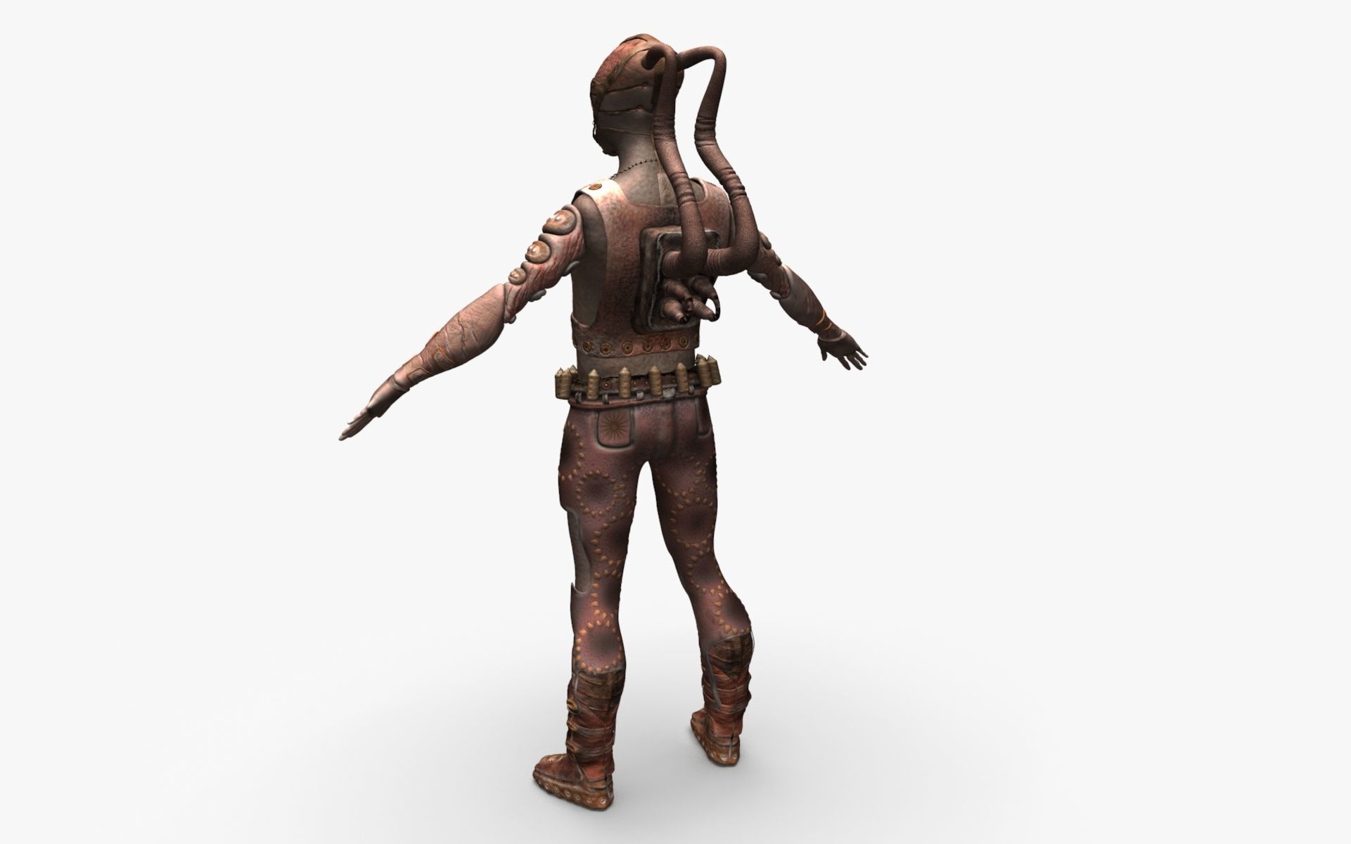 Soldier Game Character High poly 3D model_3