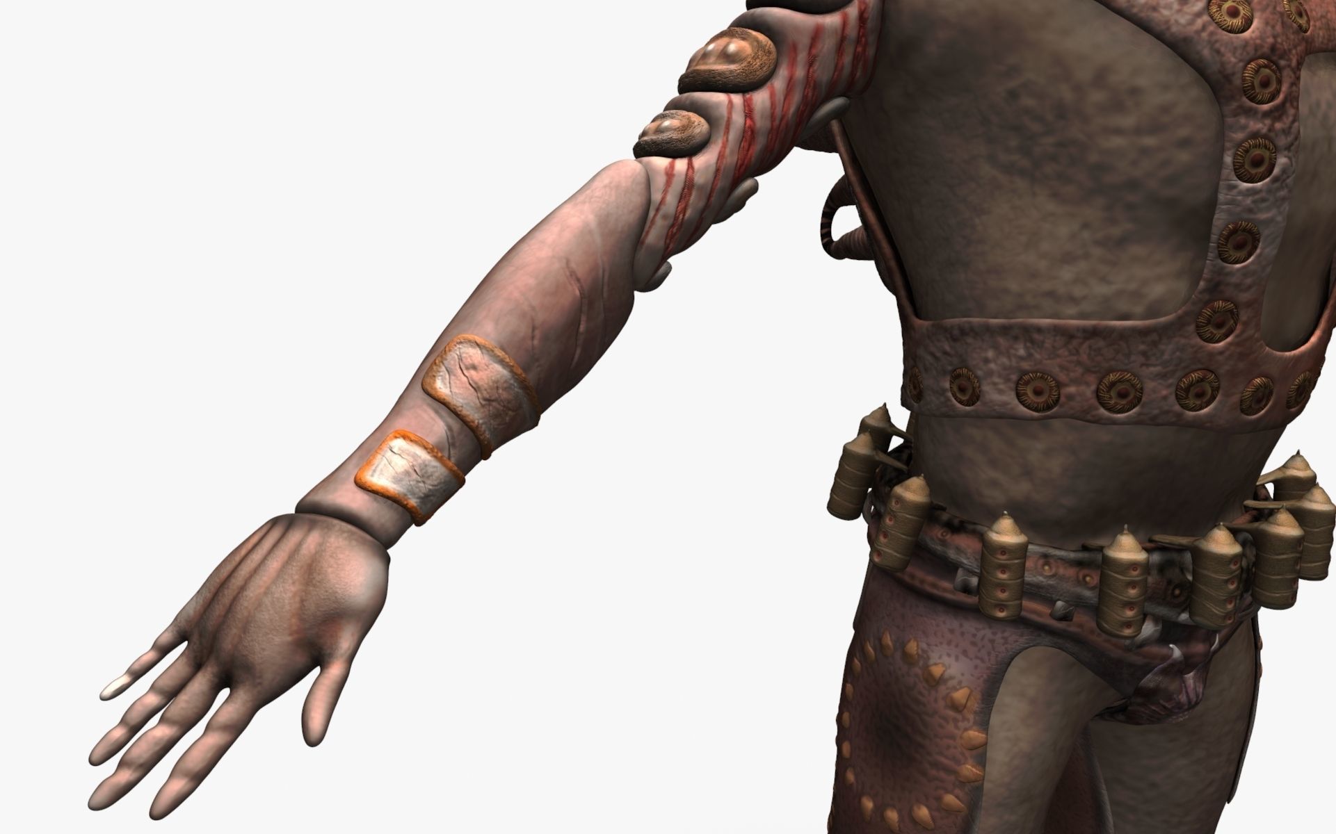 Soldier Game Character High poly 3D model_10