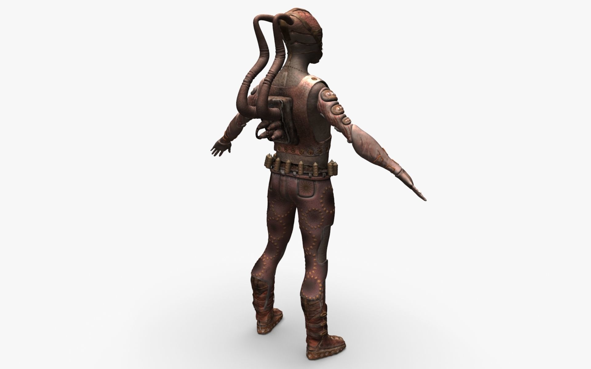Soldier Game Character High poly 3D model_5